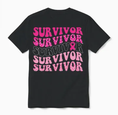 Breast Cancer Survivor Unisex T-Shirt - Black