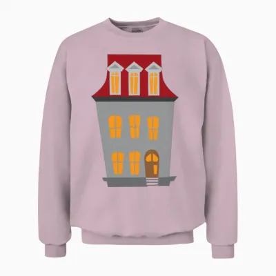 Halloween Scary London House Unisex Sweatshirt - Light Pink