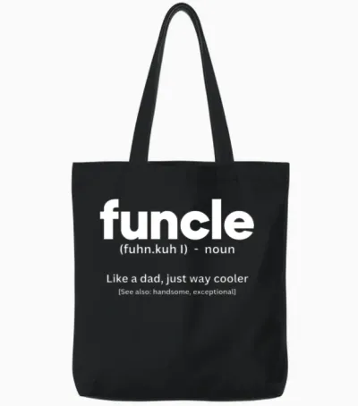 Funcle | Best Uncle Gift Tote Bags - Black