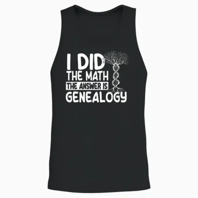 Funny Genealogy Gift Unisex Tank Top - Black