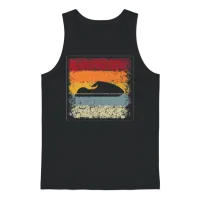 Jetski Retro Unisex Tank Top - Black – 1