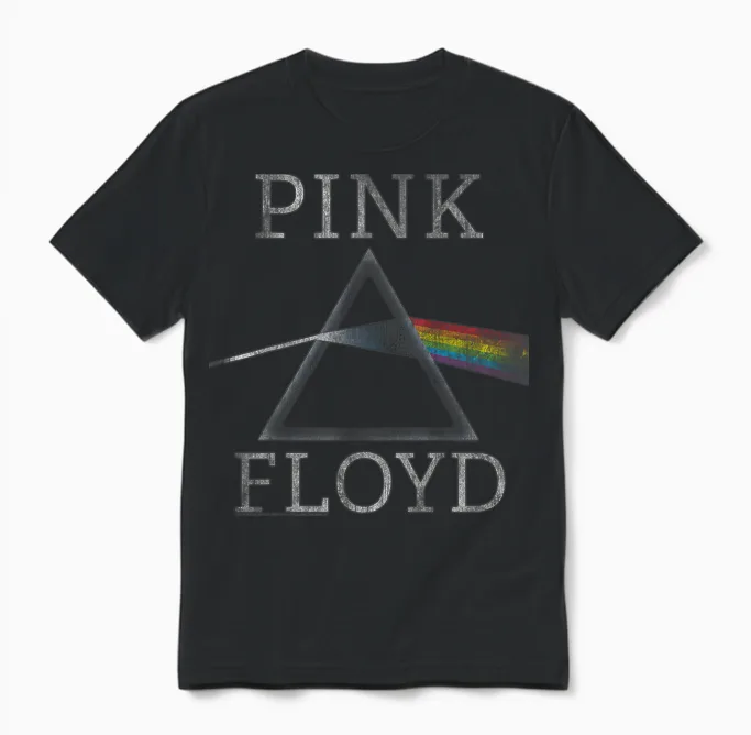 Official Pink Floyd the Dark Side of the Moon Prism Unisex T-Shirt in Black