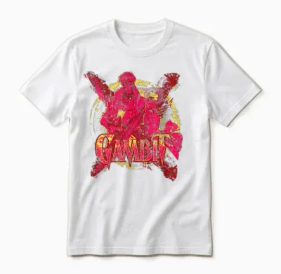 Marvel X-Men Gambit Retro 90s Unisex T-Shirt - White