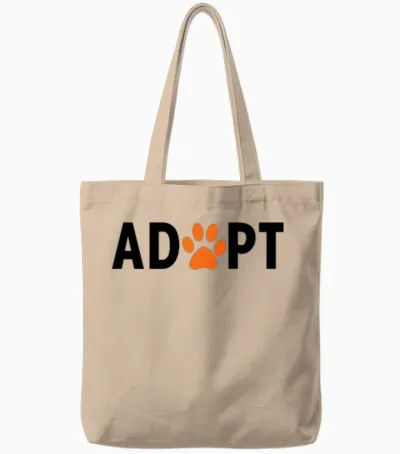 Adopt Dogs Tote Bags - Natural