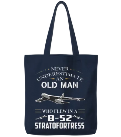 B 52 Bomber Tote Bags - Navy
