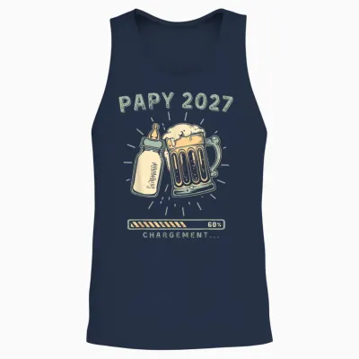 Je Vais être Papy 2027 Révélation Grossesse Devenir Papy Unisex Tank Top - Navy