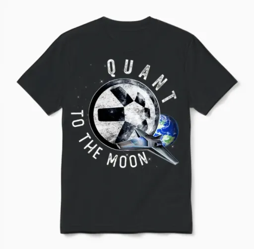 Quant Crypto Shirt Crypto Blockchain Money Gift Unisex T-Shirt in Black
