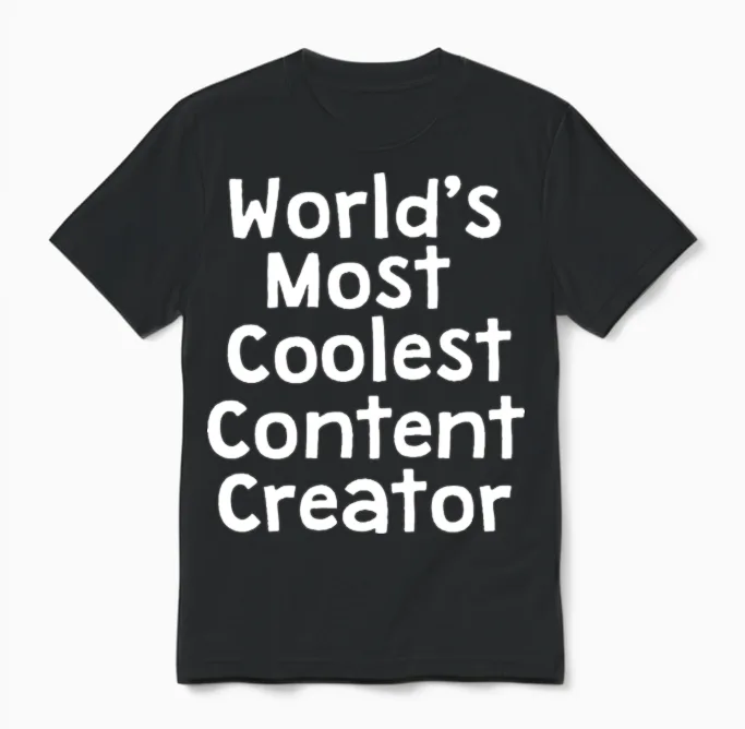 World's Coolest Content Creator Unisex T-Shirt in Black
