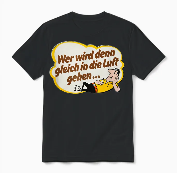 Old Advertising Nostalgic Hb Male Funny Design T-Shirt, Black, S Unisex T-Shirt in Black