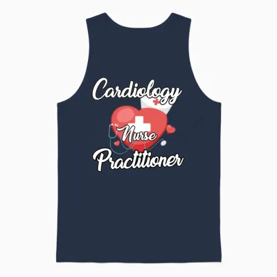 Cardiology Nurse Practitioner Apparel Unisex Tank Top - Navy