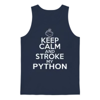 Python Unisex Tank Top - Navy – 1