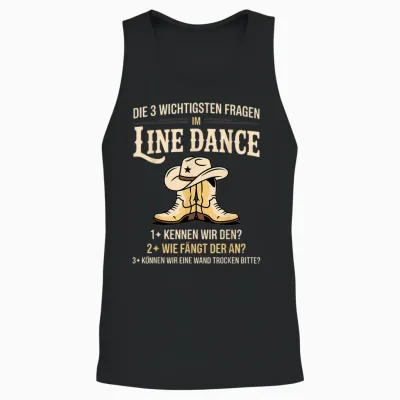 Die 3 Fragen Im Line Dance Damen Western Country Tanzen Tanz Unisex Tank Top - Black