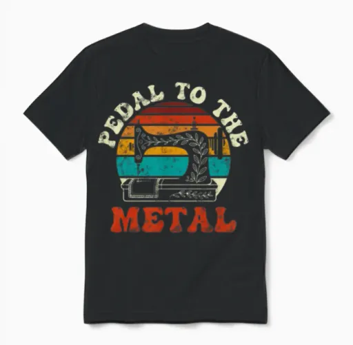 Vintage Retro Sewing Machine Lover for Sew Lovers Unisex T-Shirt in Black