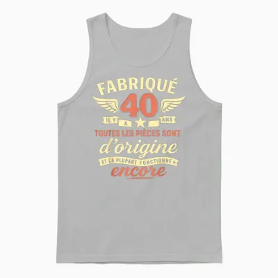 40th Birthday Man Woman 40 Years 1985 Funny Gift Unisex Tank Top - Ash