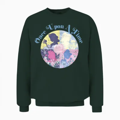 Disney - Princess Once Upon a Time Silhouette T-Shirt, Black, S Unisex Sweatshirt - Forest