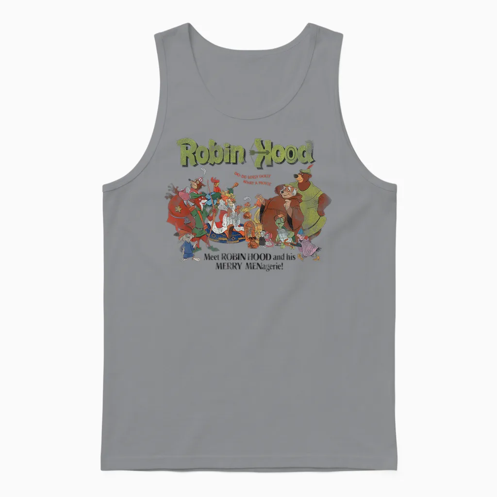 Robin Hood Retro Movie Unisex Tank Top in Sport Grey
