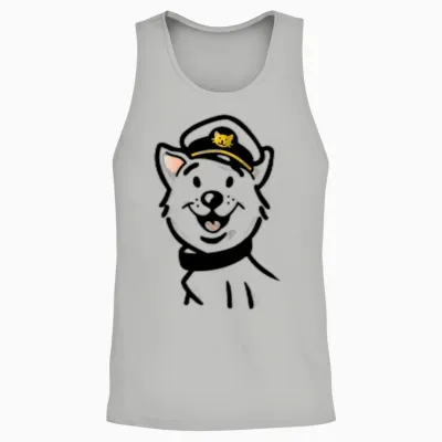 Cute Dog Unisex Tank Top - Ash