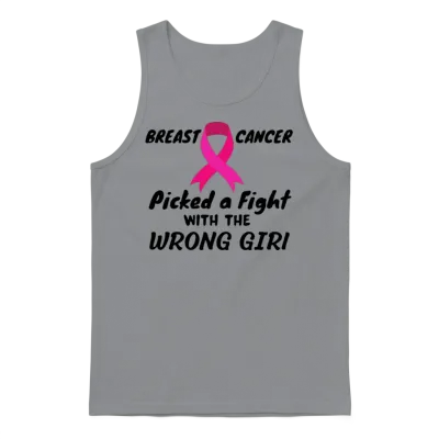 Breast Cancer Picked a Fight with the Wrong Girl Unisex Tank Top - Sport Grey