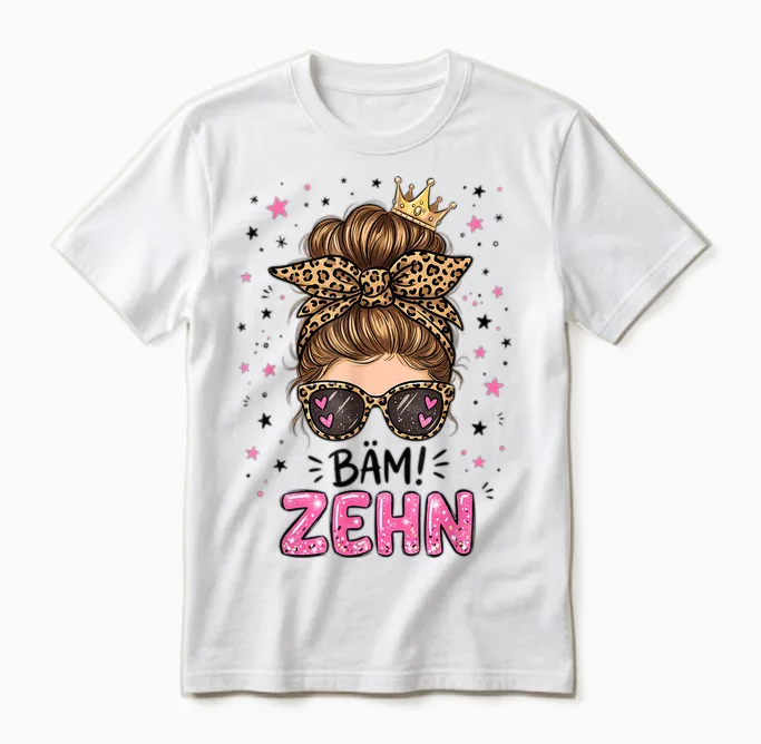 Bäm Zehn 10 Geburtstag Unisex T-Shirt in White