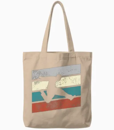 Parkour Retro Tote Bags - Natural