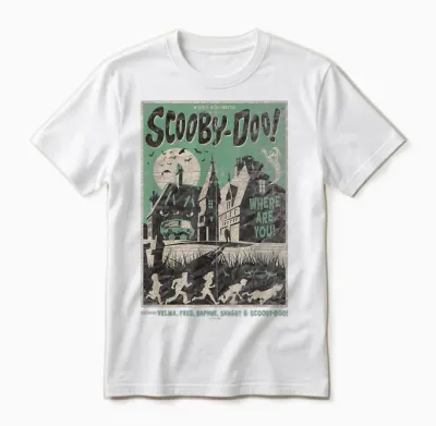Scooby-Doo Mystery Incorporated Scary House Movie Unisex T-Shirt - White
