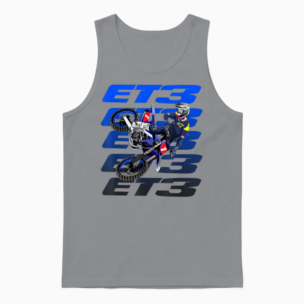 Et3 Eli Motocross Tomac Supercross Unisex Tank Top in Sport Grey