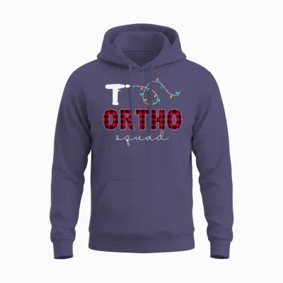 Ortho Squad Orthopedic Ortho Nurse Tech Christmas Unisex Hoodie - Heather Sport Dark Navy