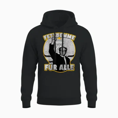 Fettbemme Für Alle, Osten, Ossi, Ddr Funny Slogan Unisex Hoodie - Black