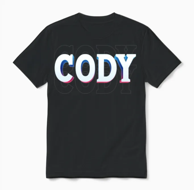 Retro - Cody Unisex T-Shirt in Black