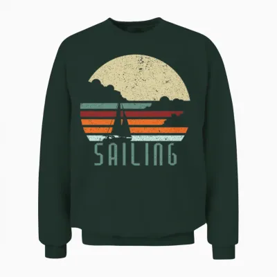 Sailing Retro Unisex Sweatshirt - Forest