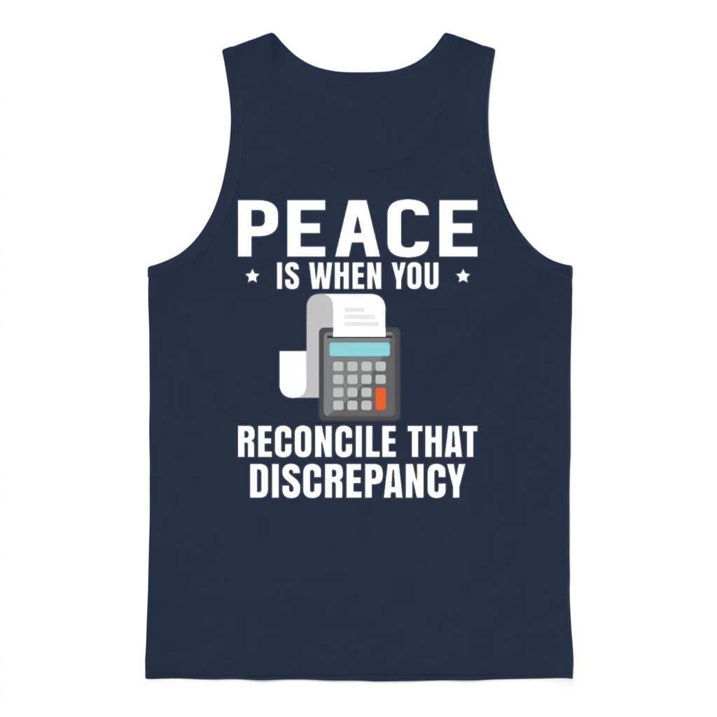 Funny Tax Accountant Peace Unisex Tank Top - Navy