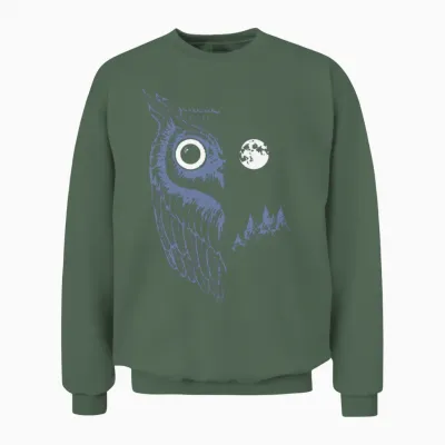 Night Owl Unisex Sweatshirt - Military Green