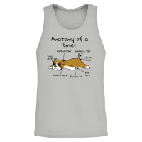 Anatomy of a Boxer Dog Lovers Unisex Tank Top - Ash – 2