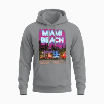 Miami 80er Retro Vaporwave Unisex Hoodie - Sport Grey