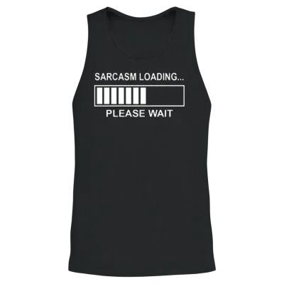 Sarcasm Loading Funny Computer Geek Tech Programme Unisex Tank Top - Black