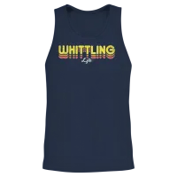 Retro Whittling Life Unisex Tank Top - Navy – 2