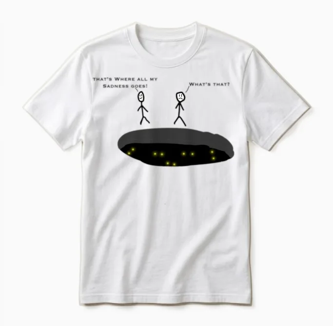 Clueless Sketch Funny Unisex T-Shirt in White