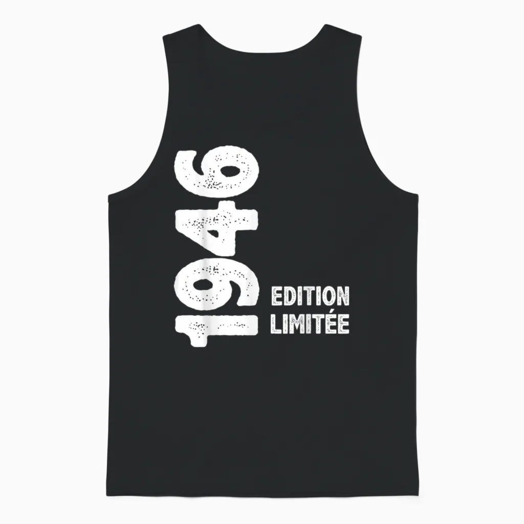 1946 79 Years Man Woman Birthday Gift Man 1946 T-Shirt, Black, S Unisex Tank Top in Black