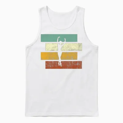 Dancing Retro Unisex Tank Top - White