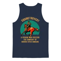 Riding Horse Rider Horse Racing Horses Unisex Tank Top - Navy – 1