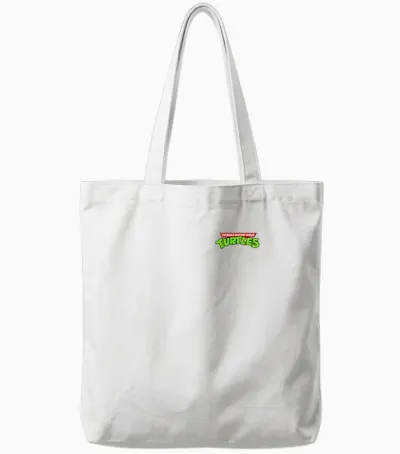 Teenage Mutant Ninja Turtles Classic Vintage Pocket Logo Tote Bags - White