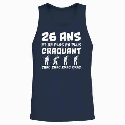 Birthday Gift Man 26 Years Funny Unisex Tank Top - Navy