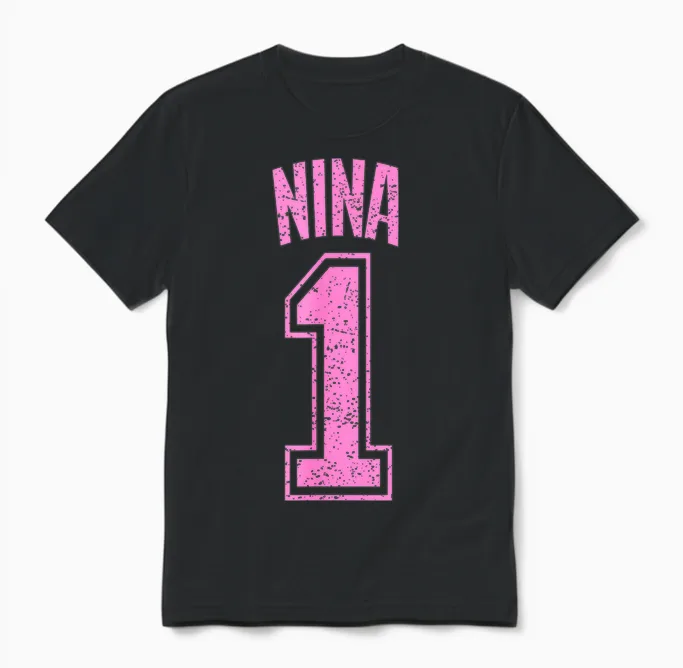 Nina Supporter Number 1 Größter Fan Unisex T-Shirt in Black