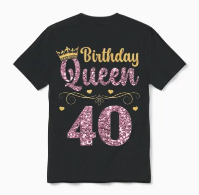 40. Königin Geburtstag 40 Years Forty Unisex T-Shirt - Black