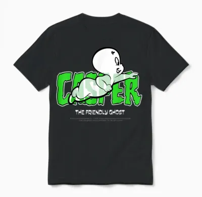 Casper Movie Merch the Friendly Ghost Classic Unisex T-Shirt - Black