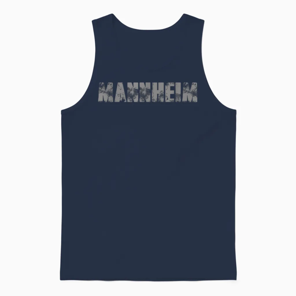 Cooles Retro Mannheim Unisex Tank Top in Navy