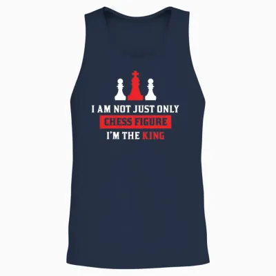 Funny Chess Figure Unisex Tank Top - Navy
