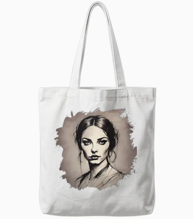 Retro Tote Bags in White