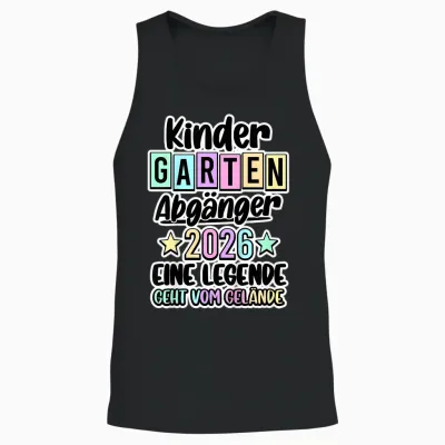 Kinder Kita Abgänger 2026 Kindergarten Geschafft Unisex Tank Top - Black