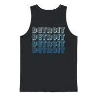 Retro Detroit Michigan Unisex Tank Top - Black – 1